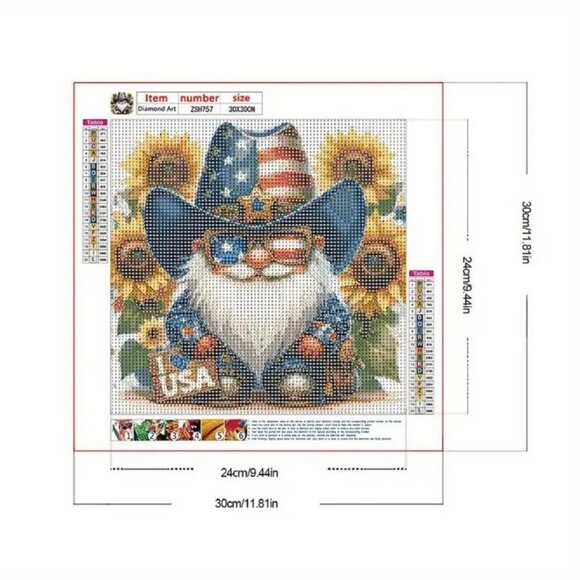 I Love USA Diamond Painting Kit #501 - Picture 4 of 4
